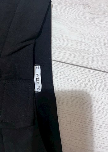 Siyah Kadın Kemerli Kumaş Pantolon - Görsel 5