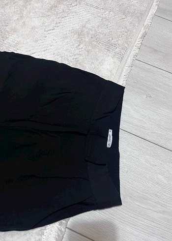 Siyah Kadın Kemerli Kumaş Pantolon - Görsel 4