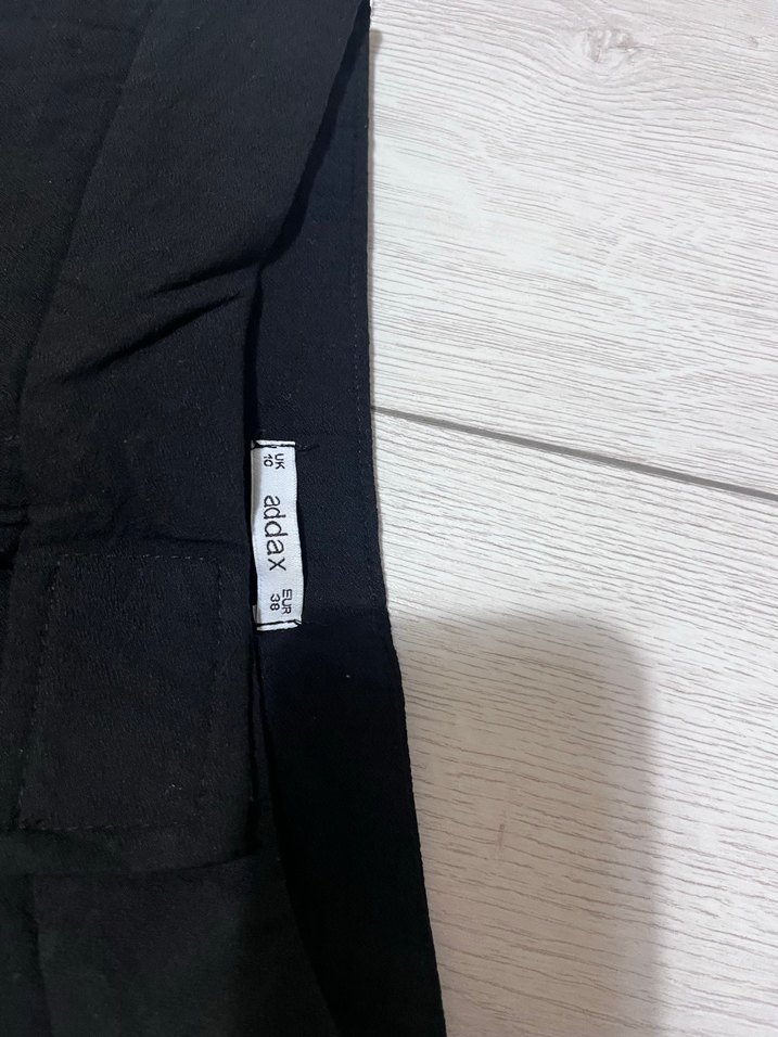 Siyah Kadın Kemerli Kumaş Pantolon - Görsel 5