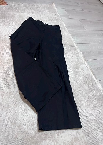 Siya kadın Keten Salaş Düğmeli Pantolon - Görsel 3