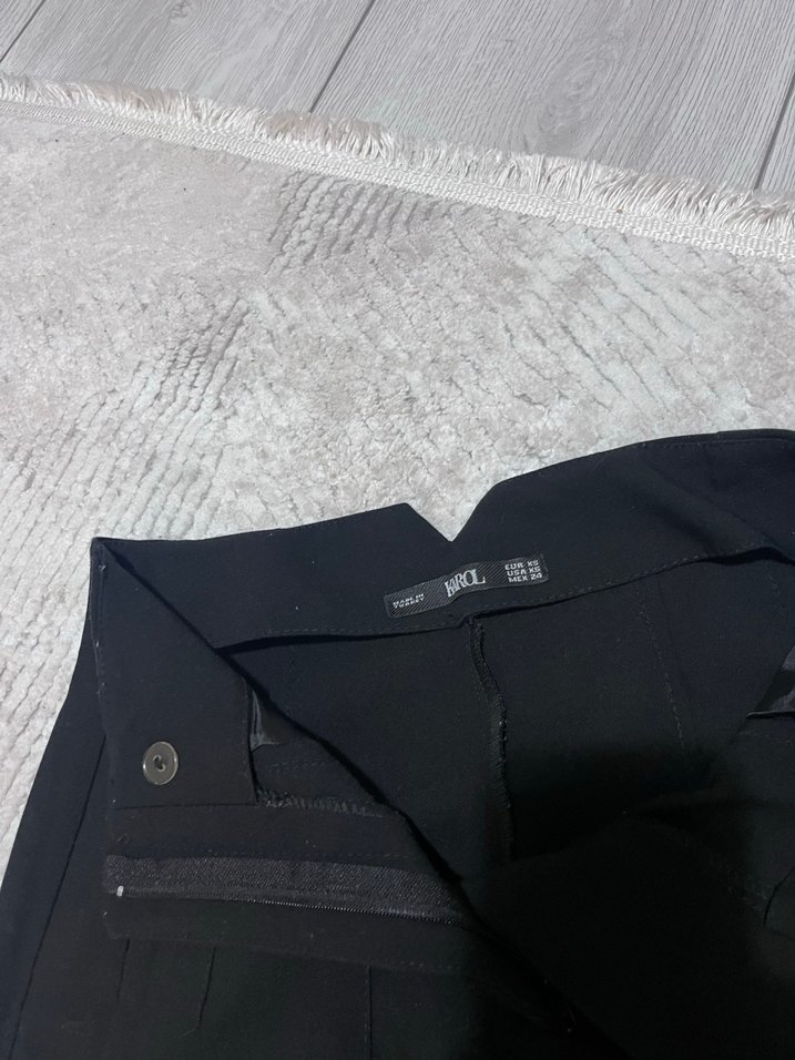 Pilili Midi Kadın Kumaş Pantolon - Görsel 3