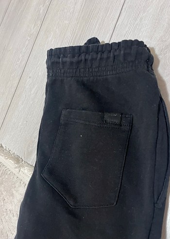 Siyah Rahat Kesim Midi Kadın Eşofman Altı - Görsel 5