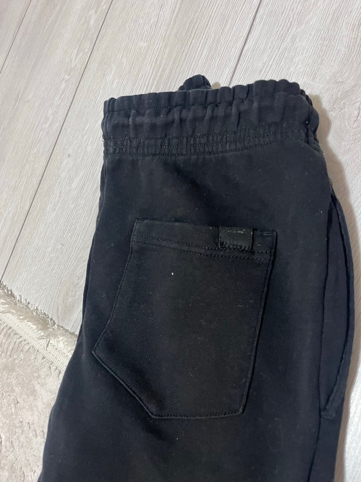 Siyah Rahat Kesim Midi Kadın Eşofman Altı - Görsel 5