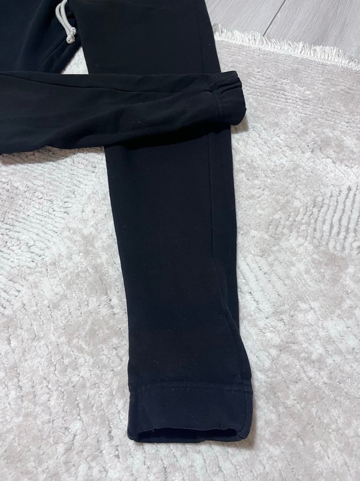 Siyah Rahat Kesim Midi Kadın Eşofman Altı - Görsel 2