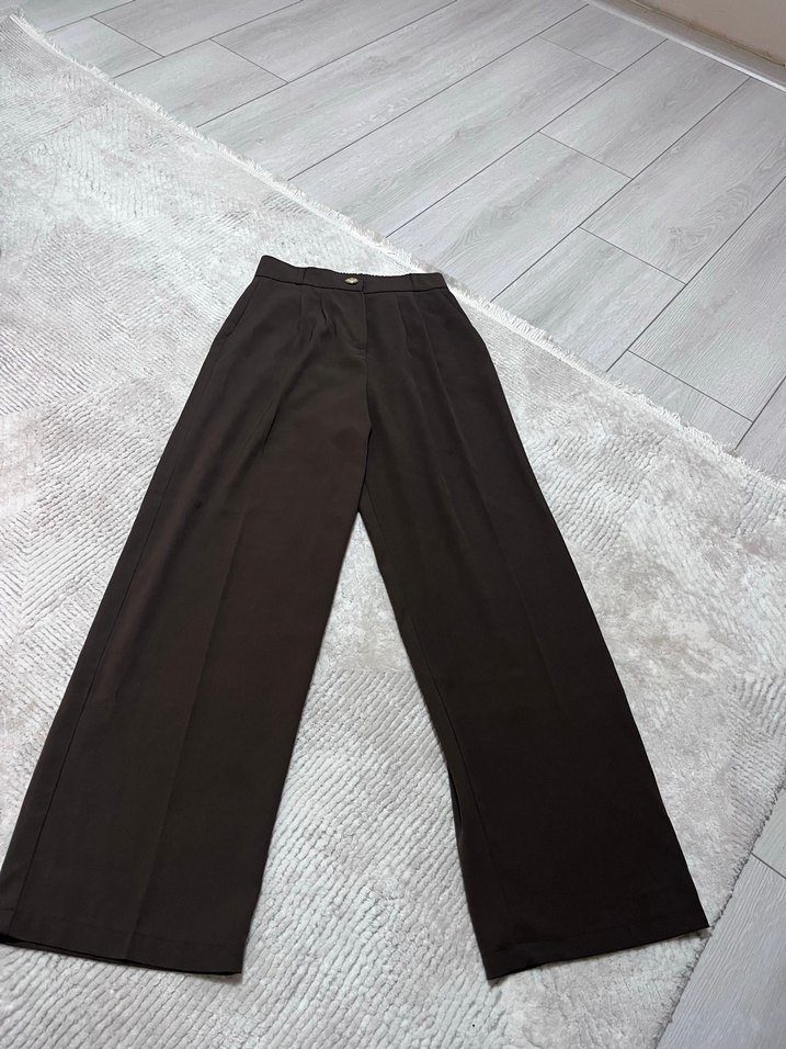 Addax Nakışlı Kahverengi Kadın Pantolon - Görsel 4