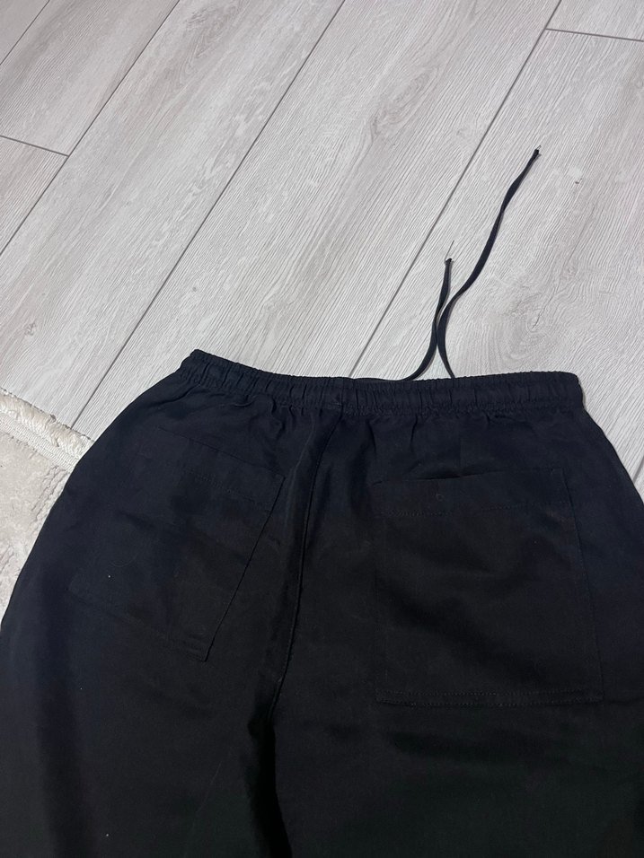 Siyah Salaş Kadın Kumaş Pantolon - Görsel 4