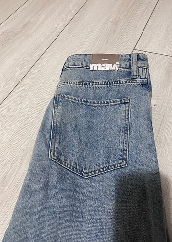Gri Mavi Kadın Denim Bol Kesim Jean - Görsel 3