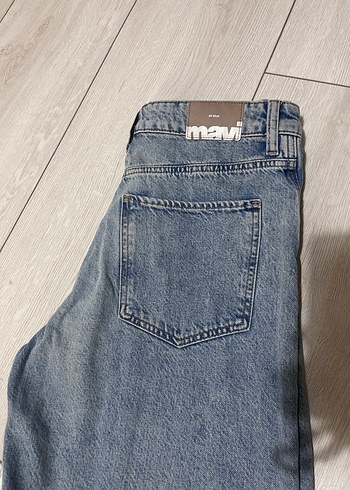 Gri Mavi Kadın Denim Bol Kesim Jean - Görsel 2