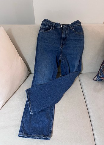 Kadın Mavi Denim Midi Boy Kot Pantolon - Görsel 2