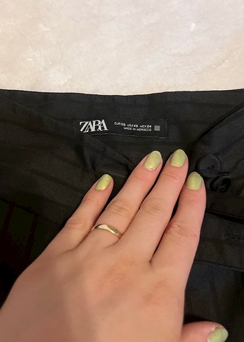 Zara Siyah Duz Pantolon