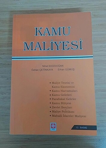Kamu maliyesi Nihat edizdoğan