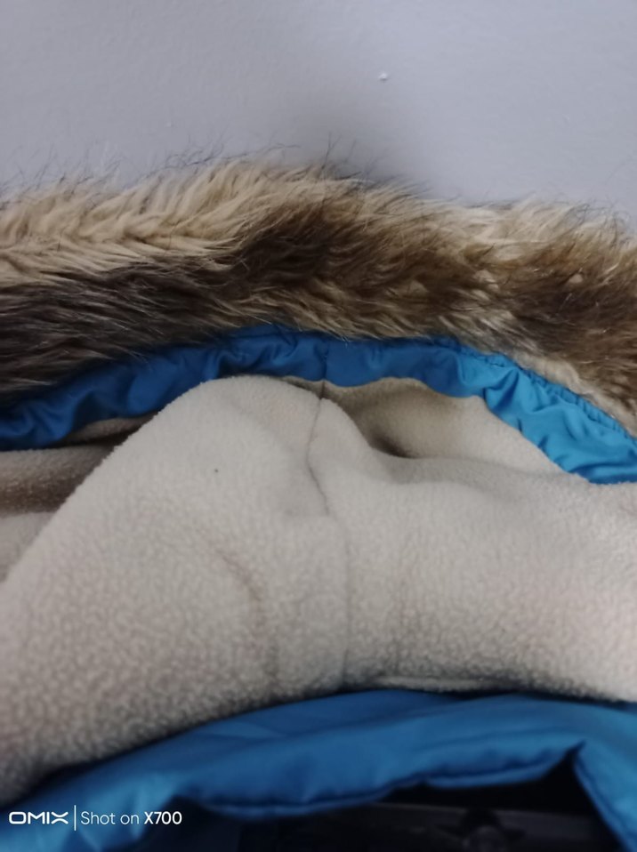 Çocuk Mavi Uzun Kollu Kışlık Mont - Görsel 4