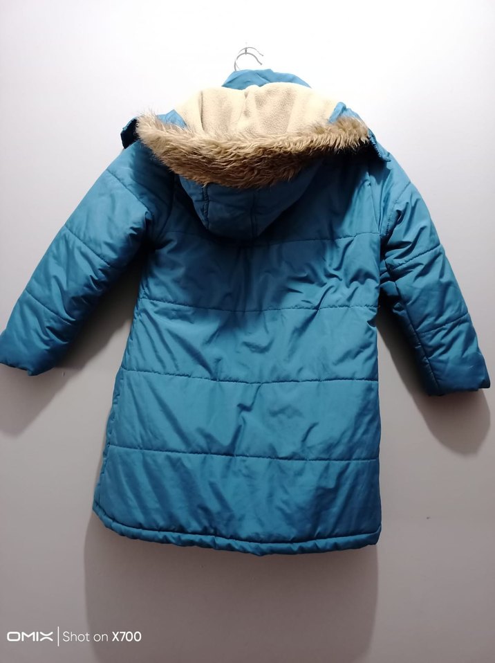 Çocuk Mavi Uzun Kollu Kışlık Mont - Görsel 2