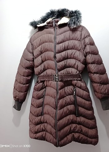 Kahverengi Kürklü Kadın Kışlık Mont - Görsel 2