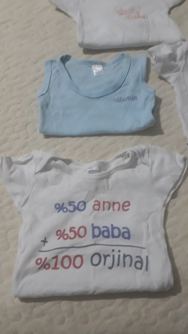 5'li Baskılı Kısa Kollu Pamuklu Bebek Body - Görsel 3