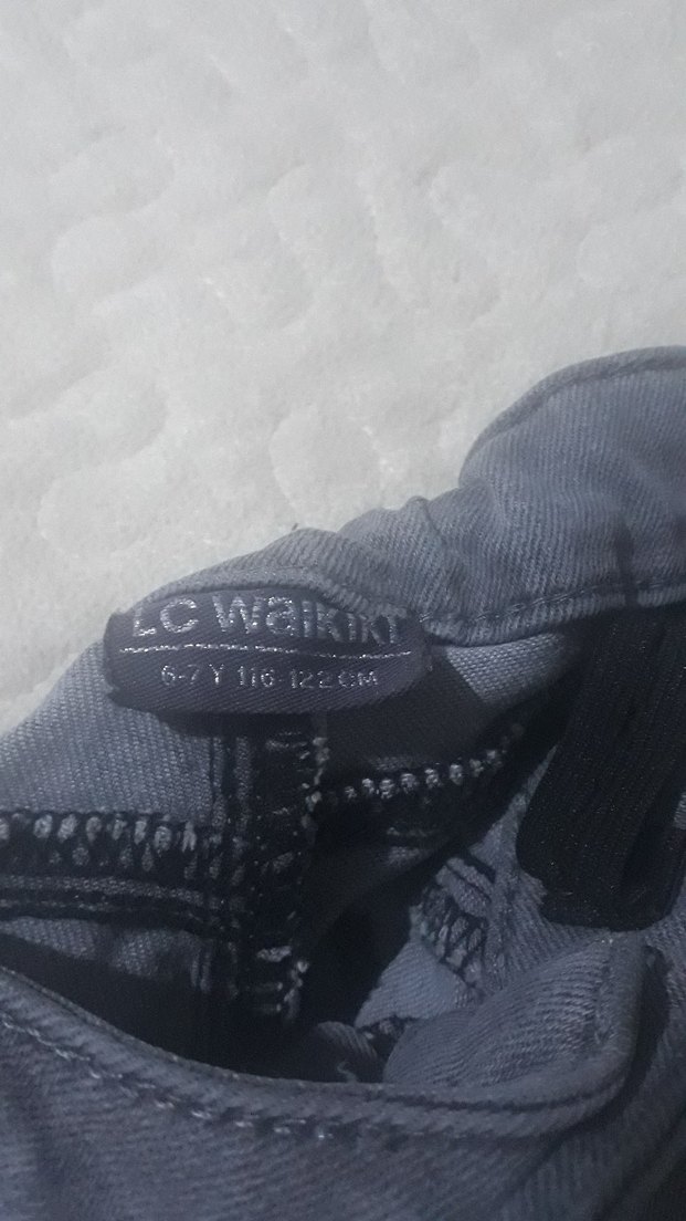 Gri Kız  Çocuk Denim Pantolon - Görsel 3