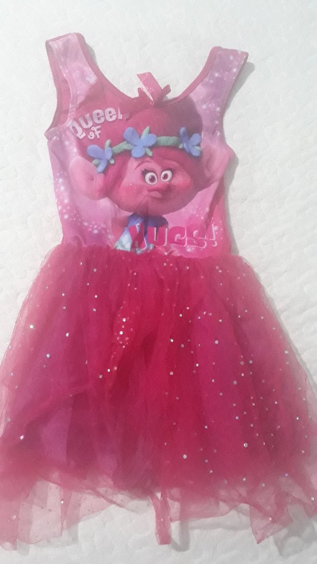 Pembe Kız Çocuk Pop Kültür Elbise - Görsel 2