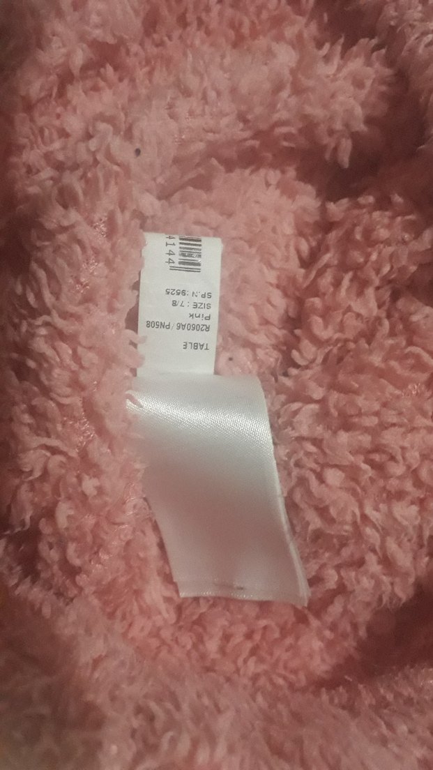 Kızlar için Pembe Kapüşonlu Peluş Sweatshirt - Görsel 3