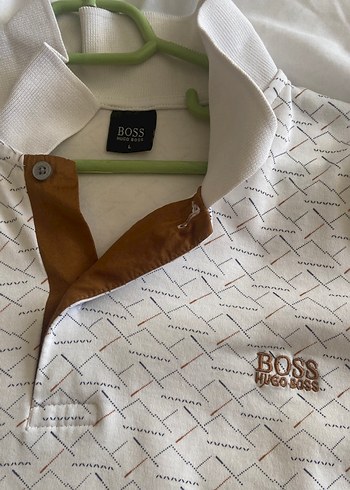 Hugo Boss Hugo Boss Erkek Beyaz Düğmeli Pamuklu Polo Tişört