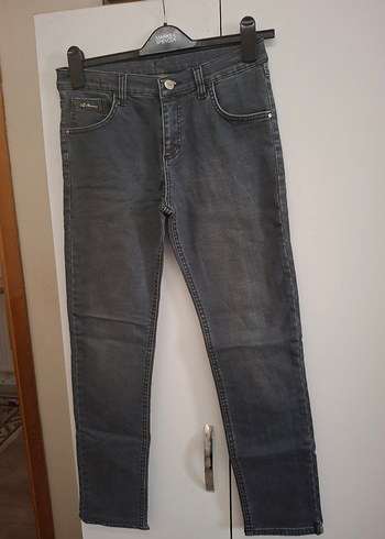 Gri erkek Normal Kesim Denim Pantolon