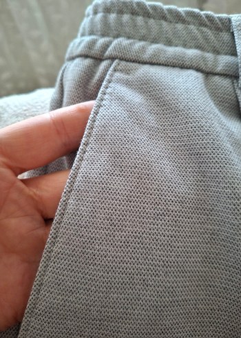 m Beden gri Renk Gri Keten Düğmeli Erkek jogger Pantolon