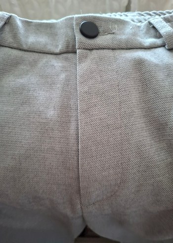 m Beden Gri Keten Düğmeli Erkek jogger Pantolon