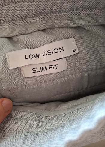 LC Waikiki Gri Keten Düğmeli Erkek jogger Pantolon
