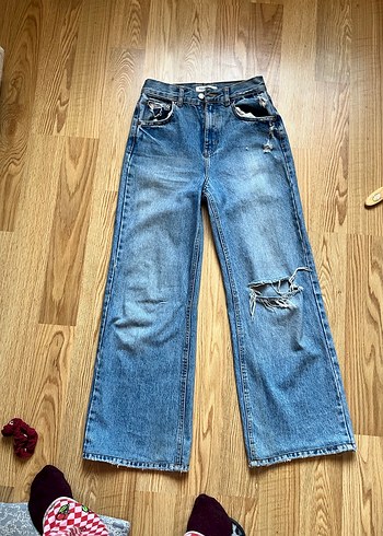 Wide Leg Jean Kot Pantolon