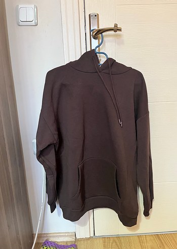 Defacto Kadın Kahverengi Kapüşonlu Sweatshirt