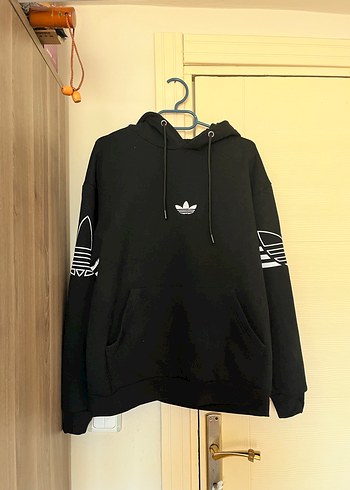 m Beden Unisex Adidas Logo Kapüşonlu Sweatshirt