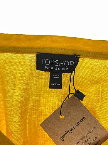 38 Beden sarı Renk Topshop T-shirt %70 İndirimli.