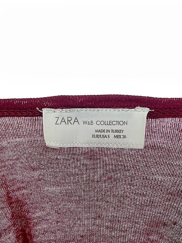 s Beden bordo Renk Zara Bluz %70 İndirimli.