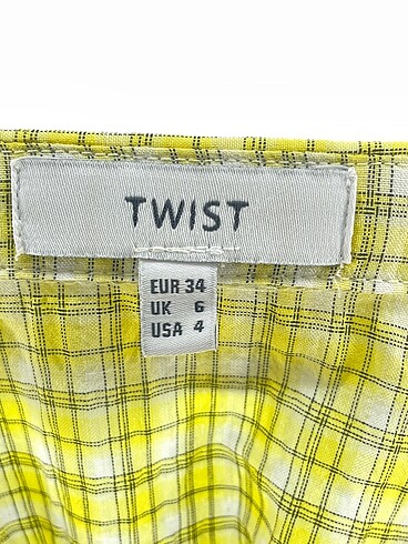 34 Beden sarı Renk Twist Bluz %70 İndirimli.