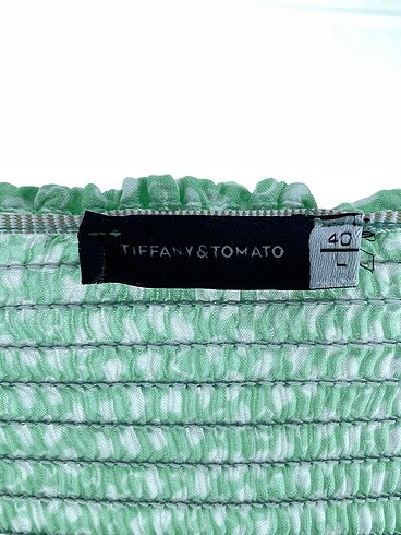 40 Beden yeşil Renk Tiffany Tomato Kısa Elbise %70 İndirimli.