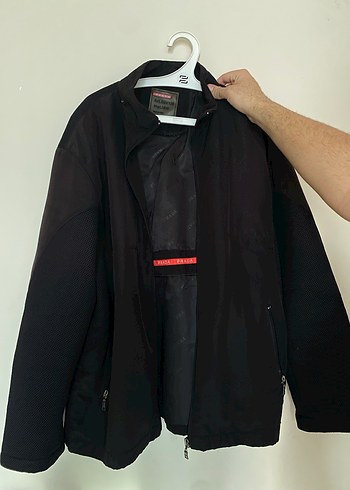 Prada Siyah Fermuarli Erkek Ceket