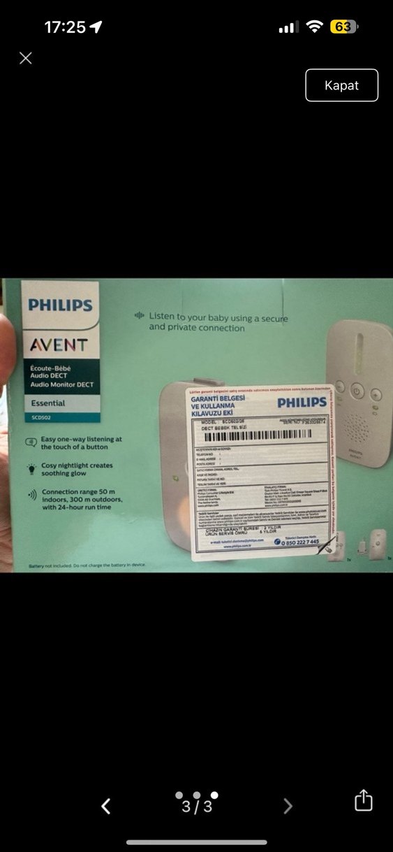 Philips Avent Bebek Telsizi Beyaz Pastel - Görsel 3