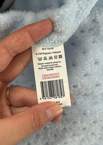 Çocuklar için mavi yumuşak battaniye - Görsel 4