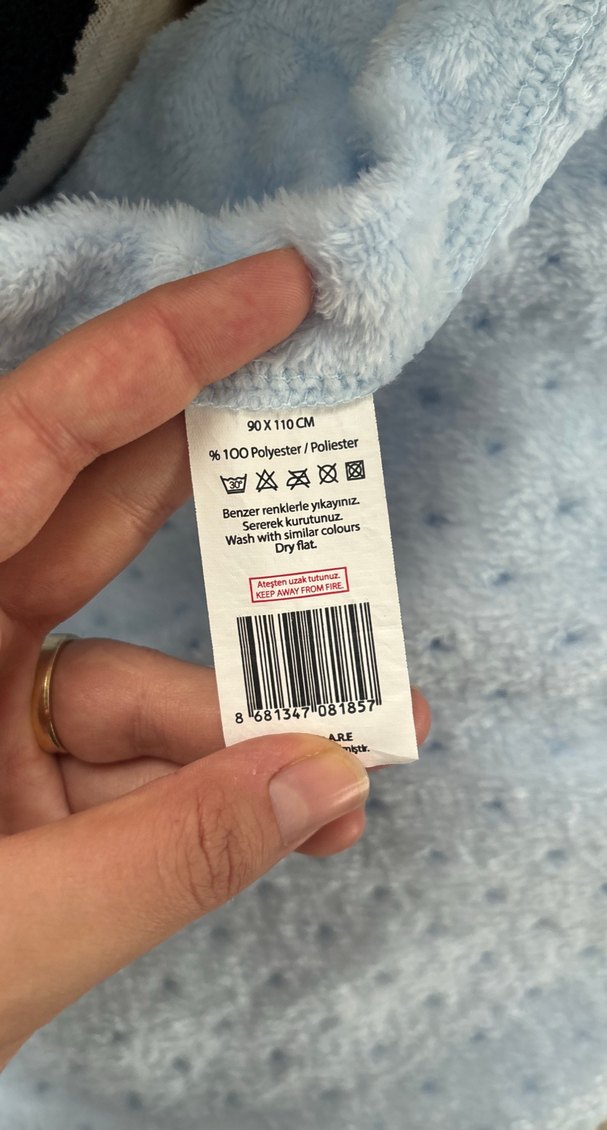 Çocuklar için mavi yumuşak battaniye - Görsel 4