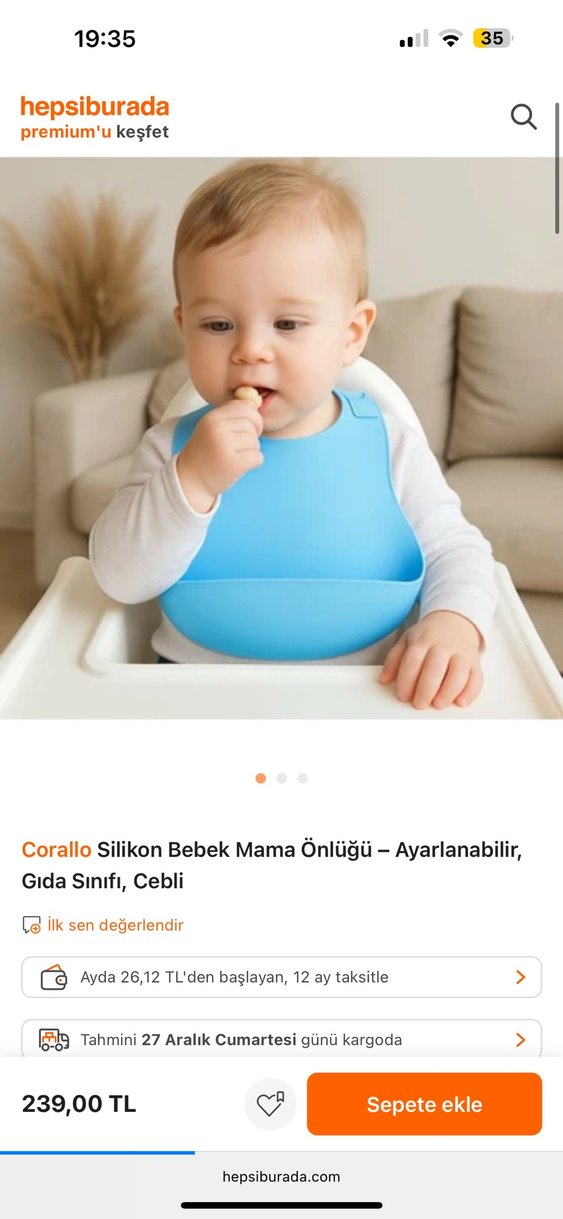 Corallo Mavi Bebek Silikon Mama Önlüğü - Görsel 3