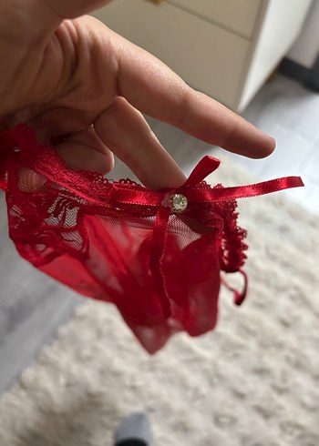 Kırmızı Parlak Midi Desenli Hamile İç Çamaşırı - Görsel 5