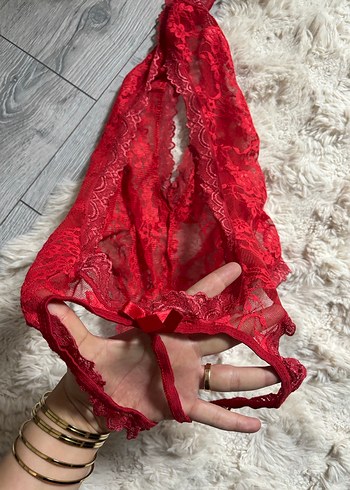 Kırmızı Parlak Midi Desenli Hamile İç Çamaşırı - Görsel 3