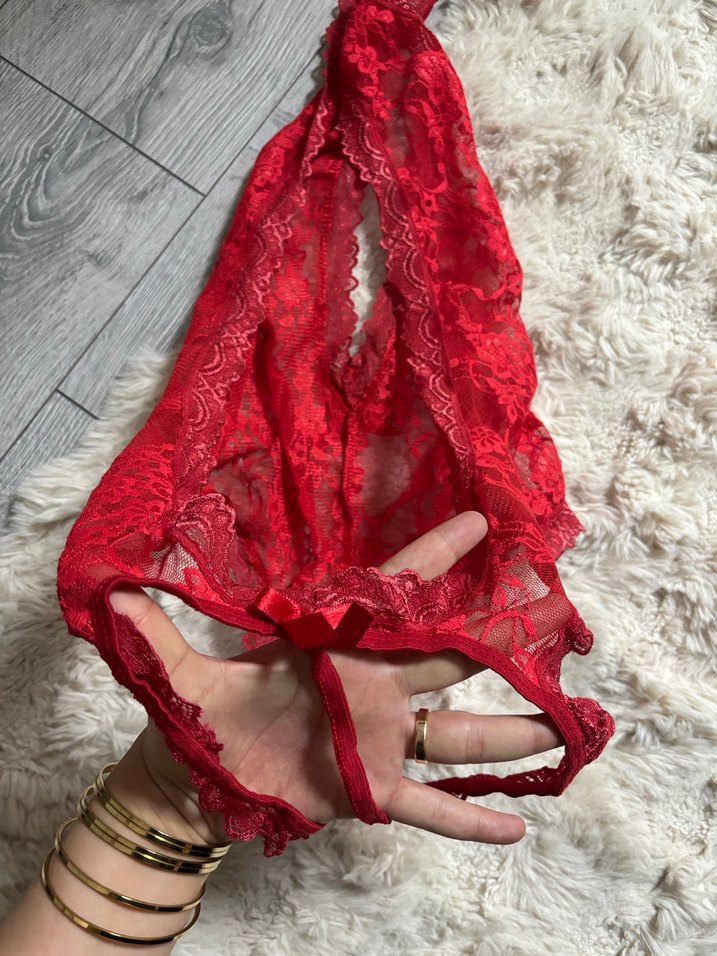 Kırmızı Parlak Midi Desenli Hamile İç Çamaşırı - Görsel 3