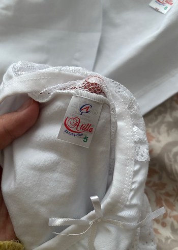 Nakışlı Beyaz Takım Çamaşır - Görsel 6