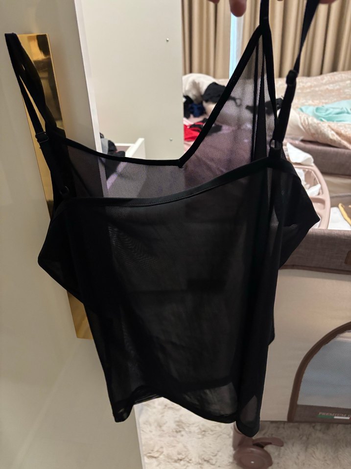 Ayarlanabilir Siyah transparan atlet - Görsel 4