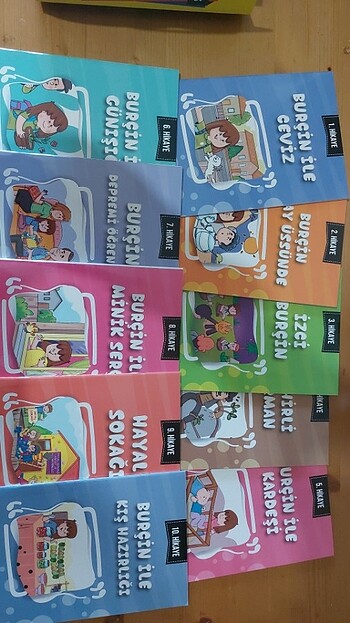  Beden Burçin ile Ceviz kitap seti, ilkokul kitapları