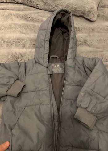 Zara Gri Erkek Çocuk Kapüşonlu Mont - Görsel 3