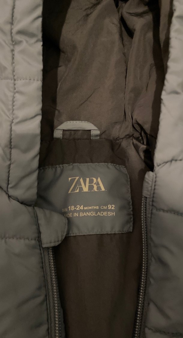 Zara Gri Erkek Çocuk Kapüşonlu Mont - Görsel 2