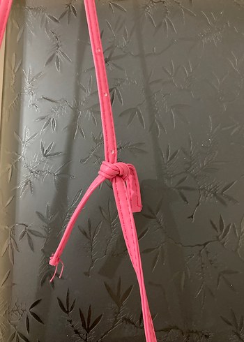 Pembe Deri Kadın Çapraz Çanta - Görsel 2