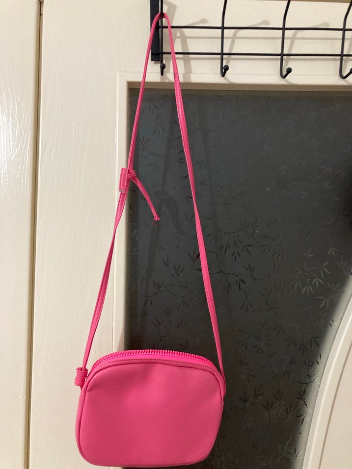 Pembe Deri Kadın Çapraz Çanta - Görsel 3