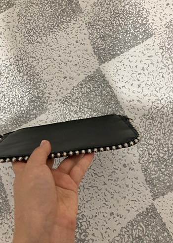 Demirli sıyah kadın çanta - Görsel 4